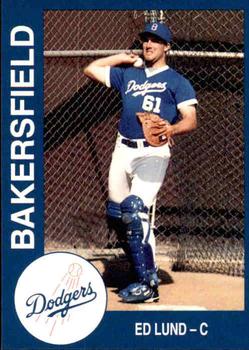1993 Cal League Bakersfield Dodgers #16 Ed Lund Front