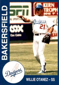 1993 Cal League Bakersfield Dodgers #21 Willis Otanez Front
