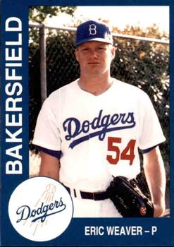 1993 Cal League Bakersfield Dodgers #25 Eric Weaver Front