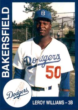 1993 Cal League Bakersfield Dodgers #26 Leroy Williams Front