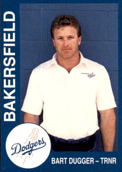 1993 Cal League Bakersfield Dodgers #31 Bart Dugger Front