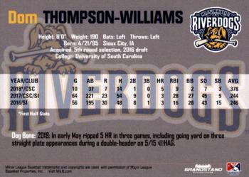 2018 Grandstand Charleston RiverDogs #NNO Dom Thompson-Williams Back
