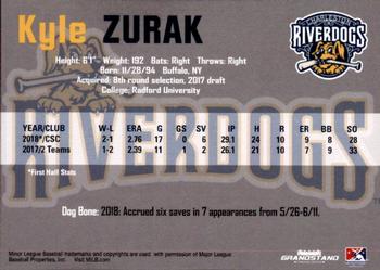 2018 Grandstand Charleston RiverDogs #NNO Kyle Zurak Back