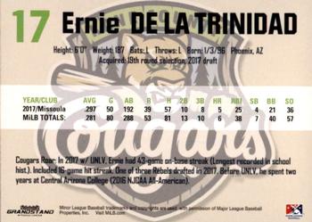 2018 Grandstand Kane County Cougars #10 Ernie De La Trinidad Back