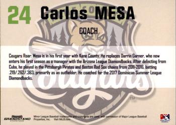 2018 Grandstand Kane County Cougars #19 Carlos Mesa Back
