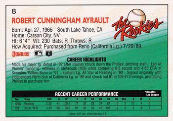 1992 Donruss The Rookies #8 Robert Ayrault Back