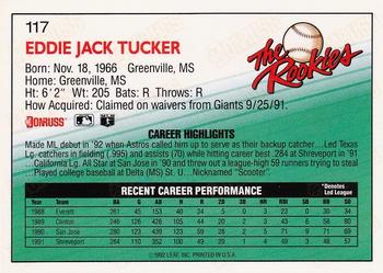 1992 Donruss The Rookies #117 Scooter Tucker Back