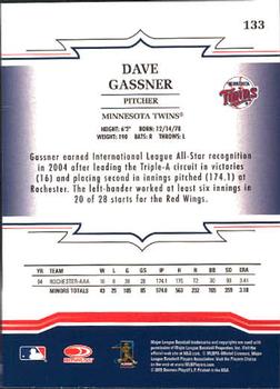 2005 Donruss Throwback Threads #133 Dave Gassner Back