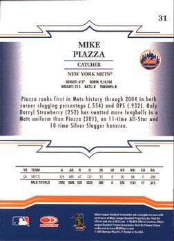 2005 Donruss Throwback Threads #31 Mike Piazza Back