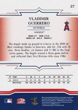 2005 Donruss Throwback Threads #27 Vladimir Guerrero Back