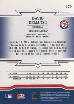2005 Donruss Throwback Threads #170 David Dellucci Back