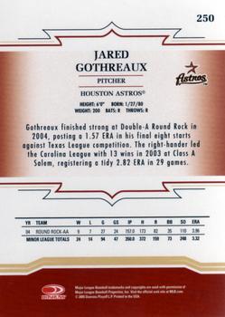 2005 Donruss Throwback Threads #250 Jared Gothreaux Back