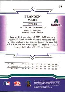 2005 Donruss Throwback Threads #55 Brandon Webb Back
