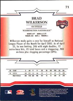 2005 Donruss Throwback Threads #71 Brad Wilkerson Back