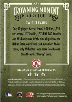 2005 Donruss Diamond Kings - Bronze #282 Dwight Evans Back