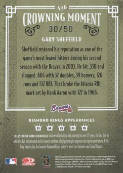 2005 Donruss Diamond Kings - Bronze #416 Gary Sheffield Back