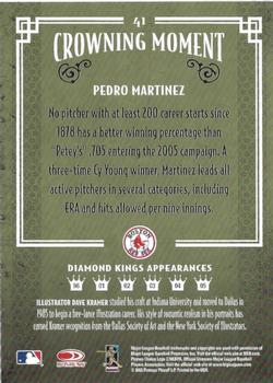 2005 Donruss Diamond Kings - DK Challenge #41 Pedro Martinez Back