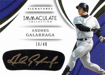 2018 Panini Immaculate Collection - Immaculate Carbon Signatures #CS-AG Andres Galarraga Front