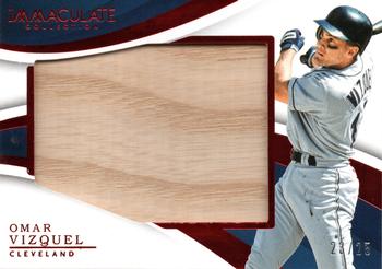 2018 Panini Immaculate Collection - Immaculate Jumbo Bats Red #JB-OV Omar Vizquel Front