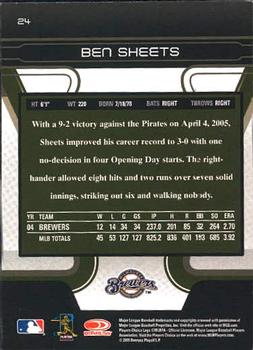 2005 Donruss Zenith #24 Ben Sheets Back