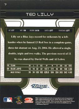 2005 Donruss Zenith #7 Ted Lilly Back