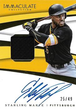 2018 Panini Immaculate Collection - Immaculate Material Signatures #IMS-SM Starling Marte Front