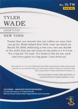 2018 Panini Immaculate Collection - Immaculate Swatches #IS-TW Tyler Wade Back