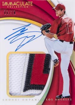2018 Panini Immaculate Collection - Rookie Auto Premium Patch Gold #RPP-SO Shohei Ohtani Front