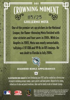 2005 Donruss Diamond Kings - Framed Black #101 Guillermo Mota Back