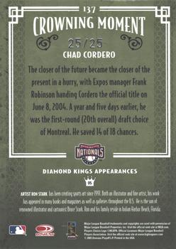 2005 Donruss Diamond Kings - Framed Black #137 Chad Cordero Back