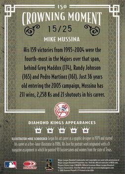 2005 Donruss Diamond Kings - Framed Black #150 Mike Mussina Back