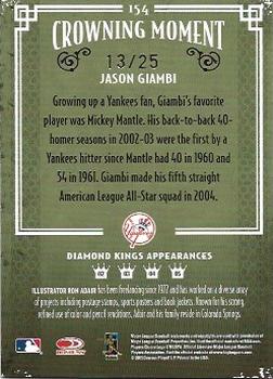 2005 Donruss Diamond Kings - Framed Black #154 Jason Giambi Back
