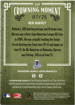 2005 Donruss Diamond Kings - Framed Black #351 Ken Harvey Back