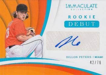 2018 Panini Immaculate Collection - Rookie Debut Signatures Jersey Number #RDS-DP Dillon Peters Front