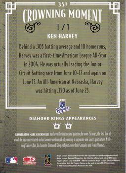 2005 Donruss Diamond Kings - Framed Black Platinum #351 Ken Harvey Back