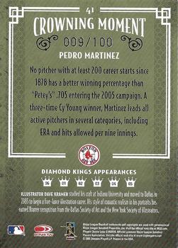 2005 Donruss Diamond Kings - Framed Blue #41 Pedro Martinez Back