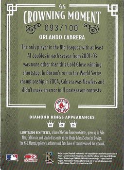 2005 Donruss Diamond Kings - Framed Blue #44 Orlando Cabrera Back