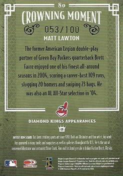 2005 Donruss Diamond Kings - Framed Blue #80 Matt Lawton Back