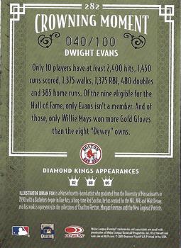 2005 Donruss Diamond Kings - Framed Blue #282 Dwight Evans Back