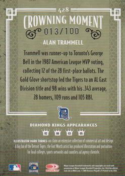 2005 Donruss Diamond Kings - Framed Blue #428 Alan Trammell Back