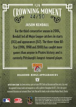 2005 Donruss Diamond Kings - Framed Green #179 Jason Kendall Back