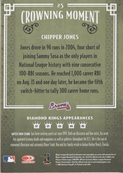 2005 Donruss Diamond Kings - Framed Red #25 Chipper Jones Back