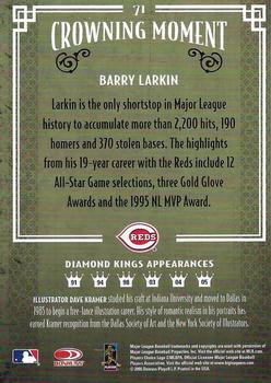 2005 Donruss Diamond Kings - Framed Red #71 Barry Larkin Back