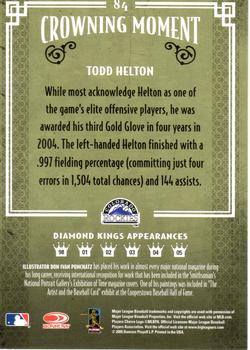 2005 Donruss Diamond Kings - Framed Red #84 Todd Helton Back