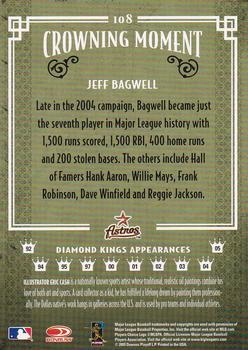 2005 Donruss Diamond Kings - Framed Red #108 Jeff Bagwell Back