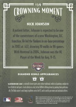 2005 Donruss Diamond Kings - Framed Red #139 Nick Johnson Back
