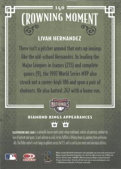 2005 Donruss Diamond Kings - Framed Red #140 Livan Hernandez Back