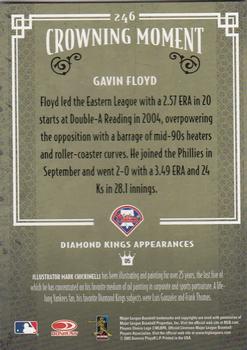 2005 Donruss Diamond Kings - Framed Red #246 Gavin Floyd Back