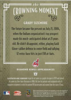 2005 Donruss Diamond Kings - Framed Red #262 Grady Sizemore Back