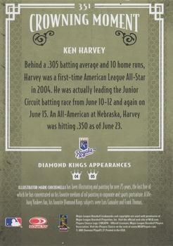 2005 Donruss Diamond Kings - Framed Red #351 Ken Harvey Back